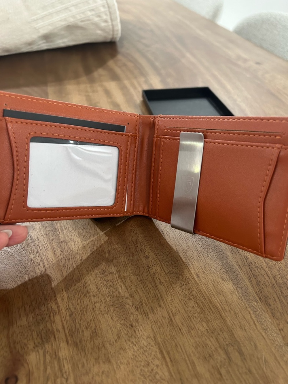 TRAVANDO Men’s Wallet Black and Caramel